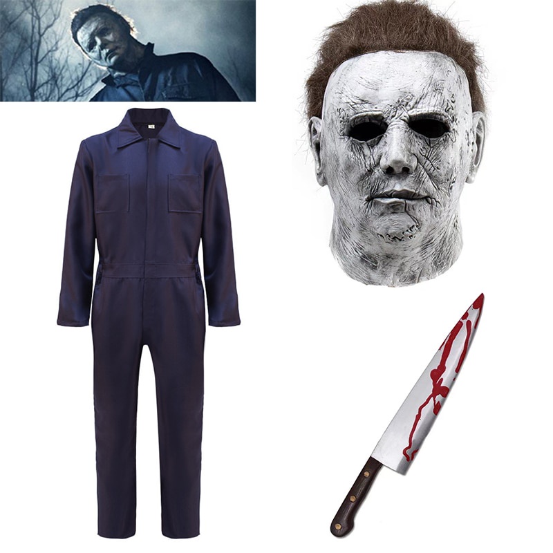 Jual PREORDER Halloween Costume Michael Myers Cosplay Costume Jumpsuits ...