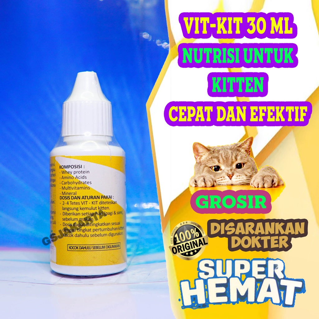 Jual VITKIT ( VIT KIT ) ORIGINAL VITAMIN KUCING PENAMBAH NAFSU MAKAN ...
