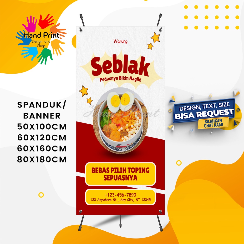 Jual SPANDUK / BANNER MMT Seblak Pedas Seblak Kuah Makanan Jajanan ...