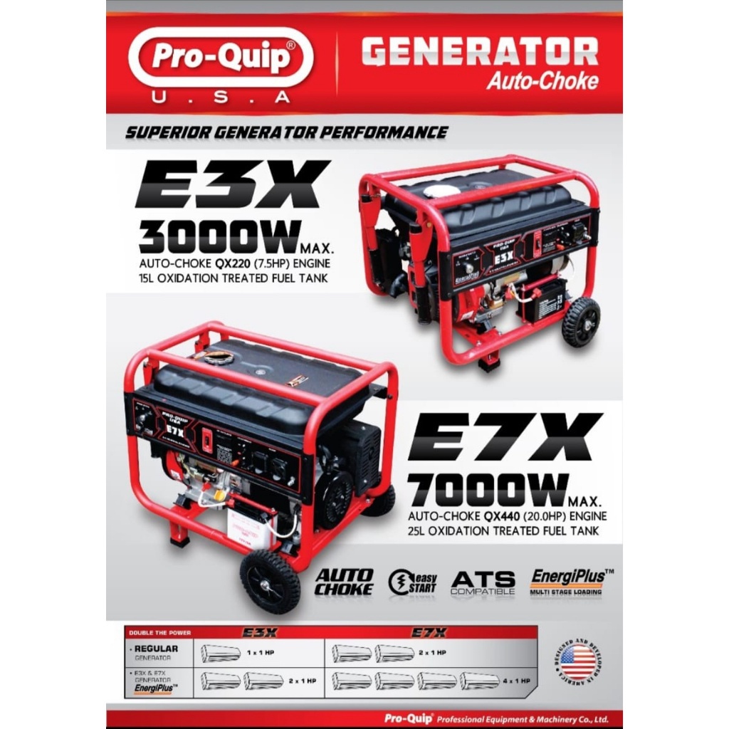 Jual Genset PROQUIP 7000Watt E7X 4Tak / Power Generator Proquip 7000W