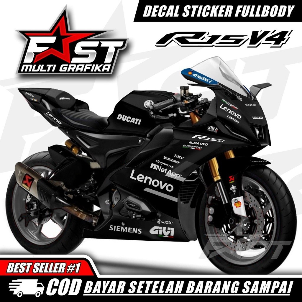 Jual COD decal R15 v4 fullbody stiker decal R15 v4 full body motip ...