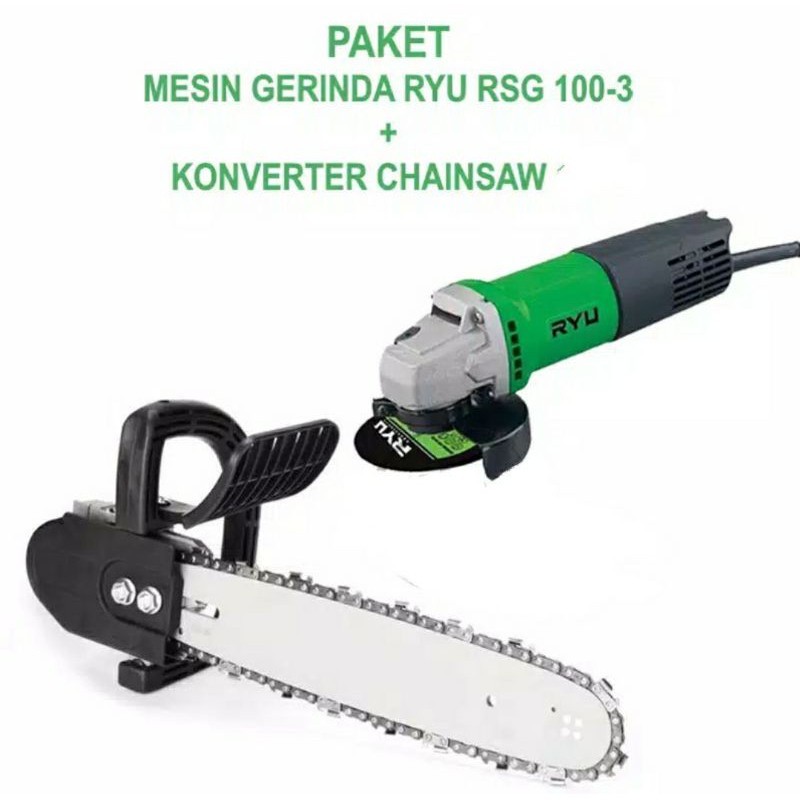 Jual MURAH PAKET MESIN GERINDA TANGAN + Adapter ChainSaw 12inch ...