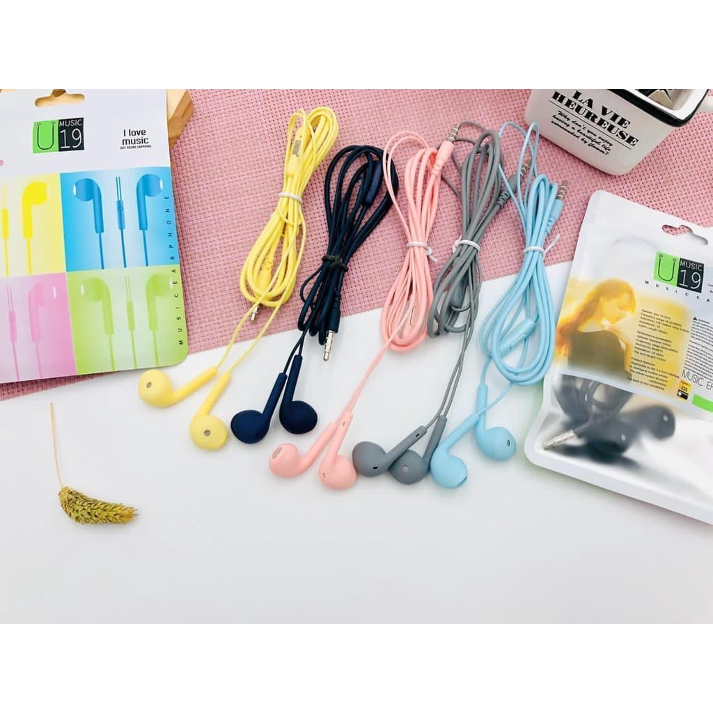 Jual EARPHONE HEADSET HANDSFREE MUSIC ANGEL MACARON MATE COLLOUR EXTRA ...
