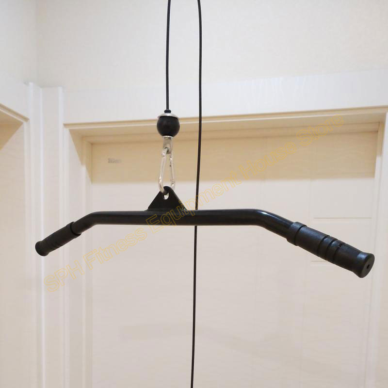 Jual Lat Pull Down Bar Attachment For Home Gym Workout Seated Rowing ...