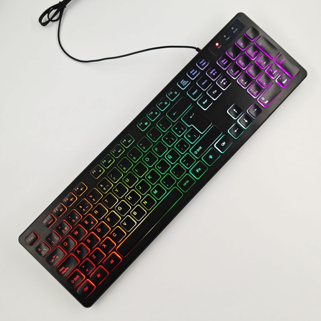 Jual 100% Keyboard 104 Keys ISO Layout Spanish Russian Keyboard Mouse ...