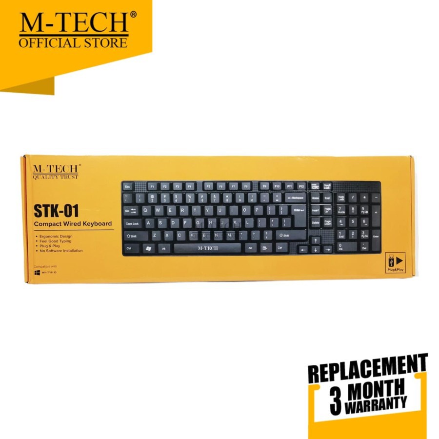 Jual M-Tech Original Keyboard USB Standar for PC Laptop STK-01 | Shopee ...