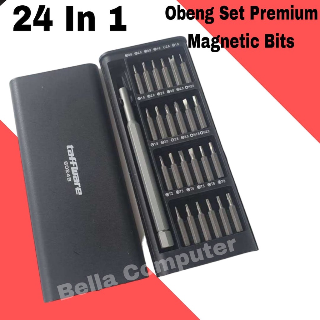 Jual Taffware Obeng Set Premium Magnetic Bits 24 in 1 - 6024B/24 IN 1 ...