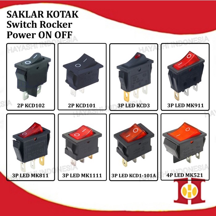 Jual Saklar Power Switch Tombol On Off Mini Roker Rocker Besar