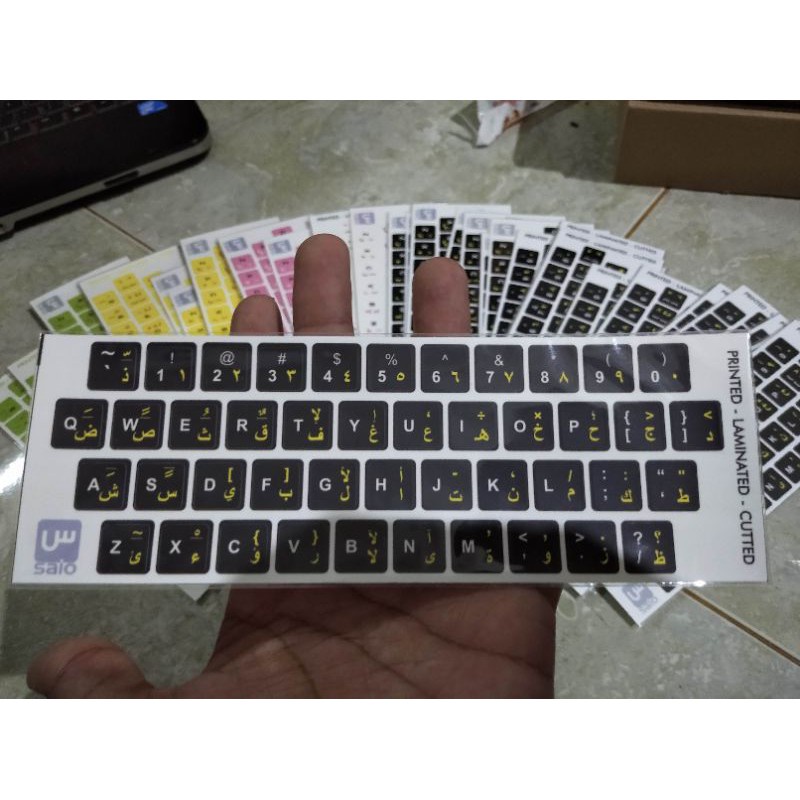 Jual sticker stiker arab arabic keypad keyboard laptop hijaiyah ...