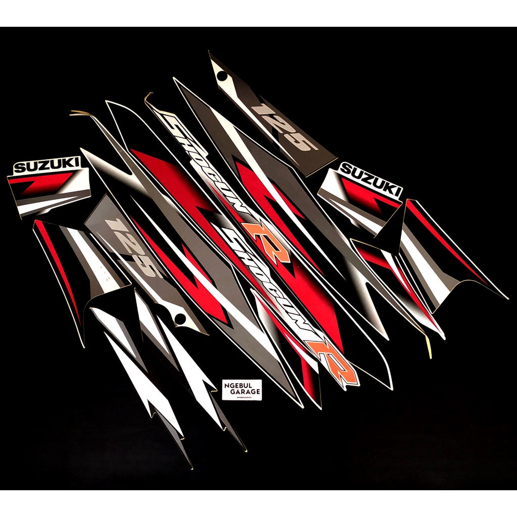 Jual Stiker Shogun R 125 Striping SUZUKI PUTIH MERAH HITAM | Shopee ...