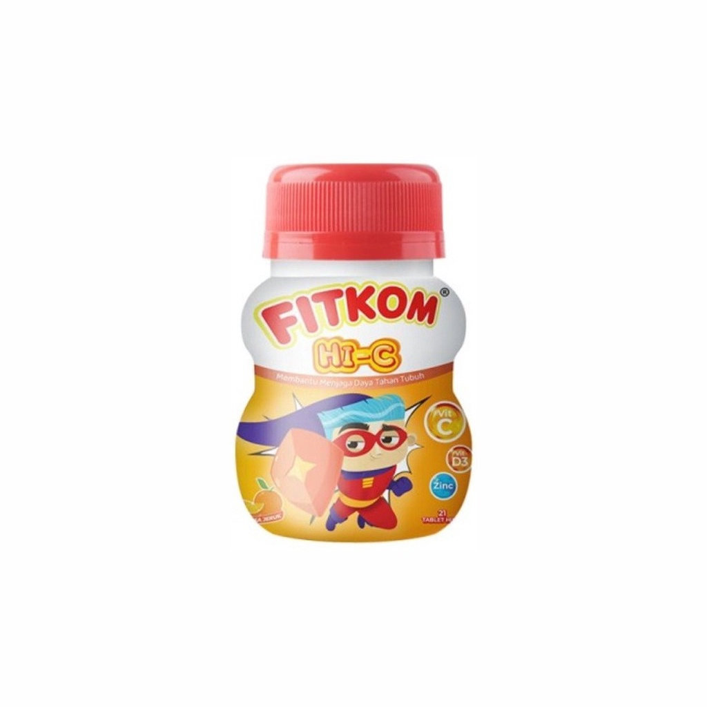 Jual Fitkom Rasa Jeruk 21 Tablet Multivitamin Memelihara Kesehatan Anak ...