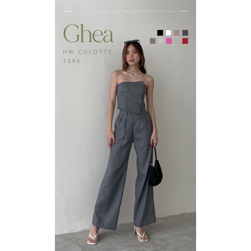 Jual Ai Tm Ghea Hw Culotte Ocha Wear Celana Panjang Cargo Kulot Wanita High Waist