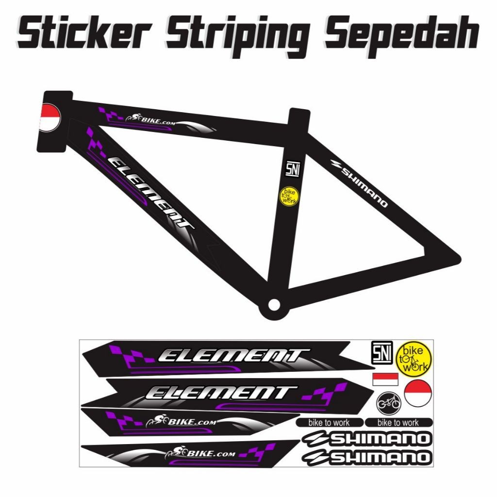 Jual STIKER MOTIF STRIPING LIS STRIPING STICKER SEPEDAH ELEMENT/ MOTIP ...