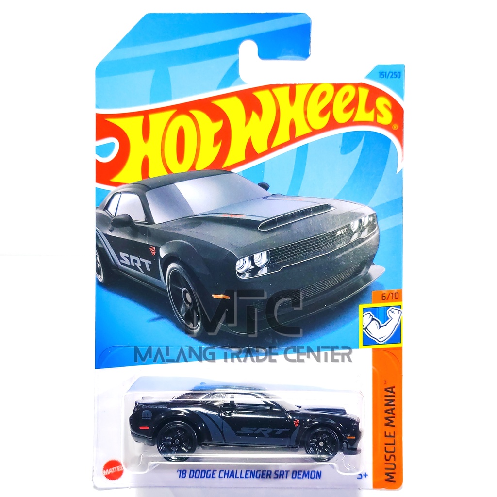 Jual Hot Wheels 18 Dodge Challenger Srt Demon Hitam M 2023 Shopee