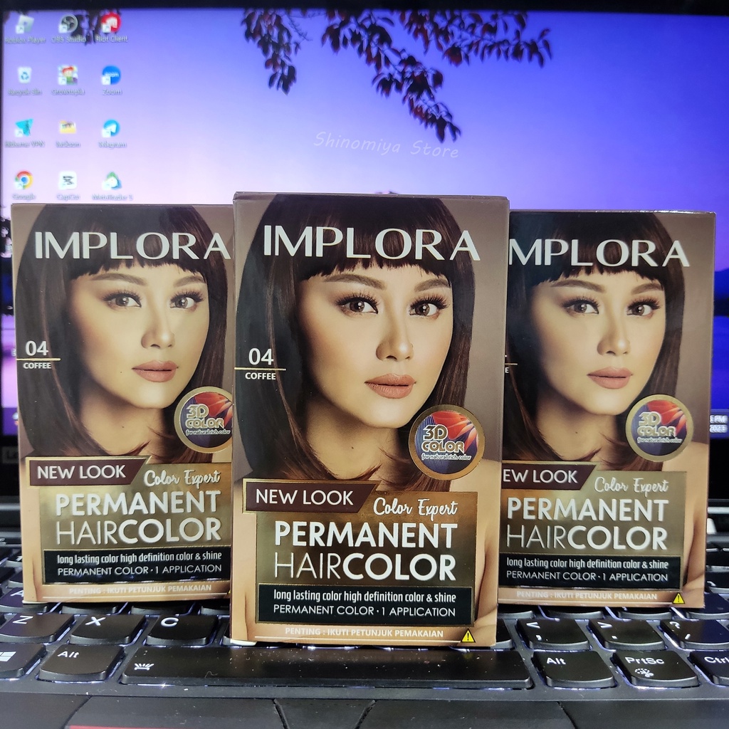 Jual CAT RAMBUT WARNA KOPI / PEWARNA RAMBUT IMPLORA / CET RAMBUT ...