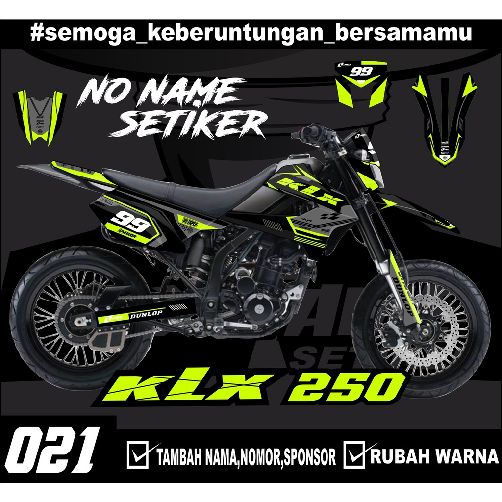 Jual Sticker setiker stiker decal KLX 250- (021) minimalis Fullbody ...