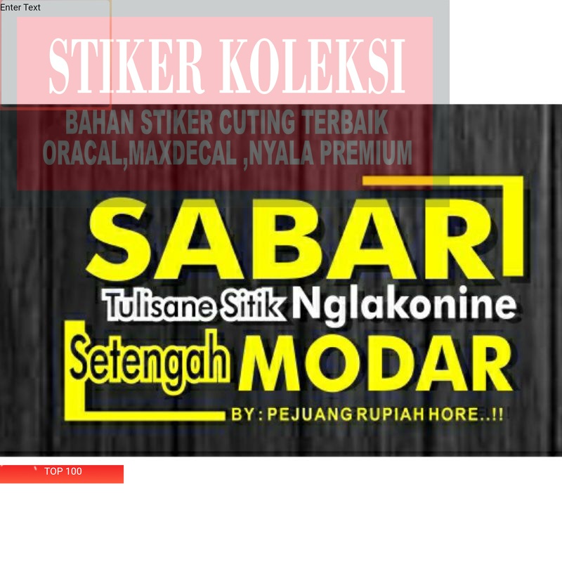 Jual STIKER MOBIL STICKER CUTTING KATA KATA BUAT KACA TRUCK SAMPING