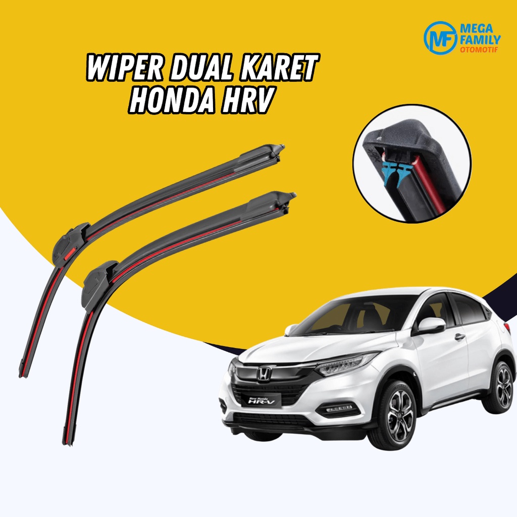 Jual Wiper Mobil Dual Blade - Honda HRV / HR-V 2014-2021 - Double Karet ...