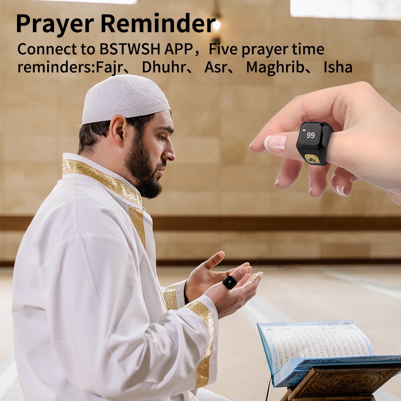 Jual Ziker Ring Smart Digital Tasbih Aluminum Alloy Smart Prayer Tasbih ...