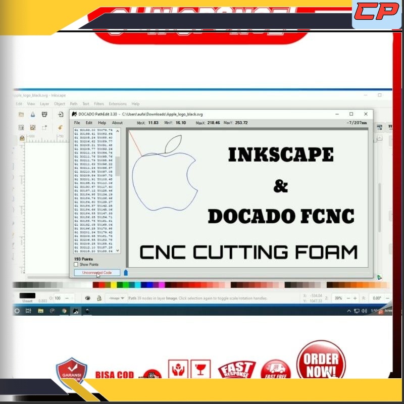 Jual Software docado FCNC buat mesin cnc potong gabus/styro foam ...