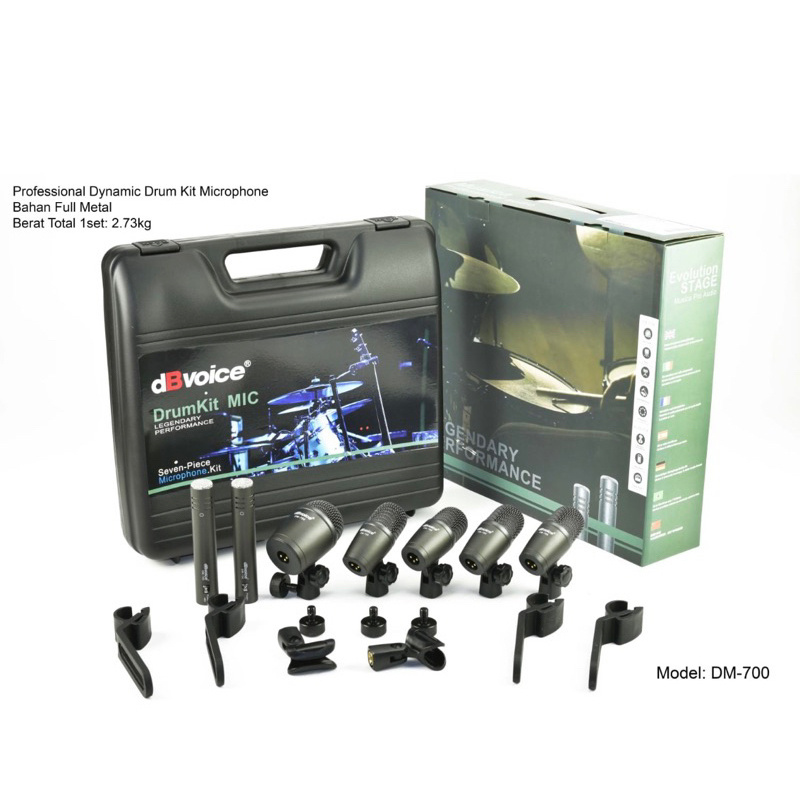 Jual Mic Drum db Voice DM 700 Original dBVoice DM700 Kit Drum | Shopee ...