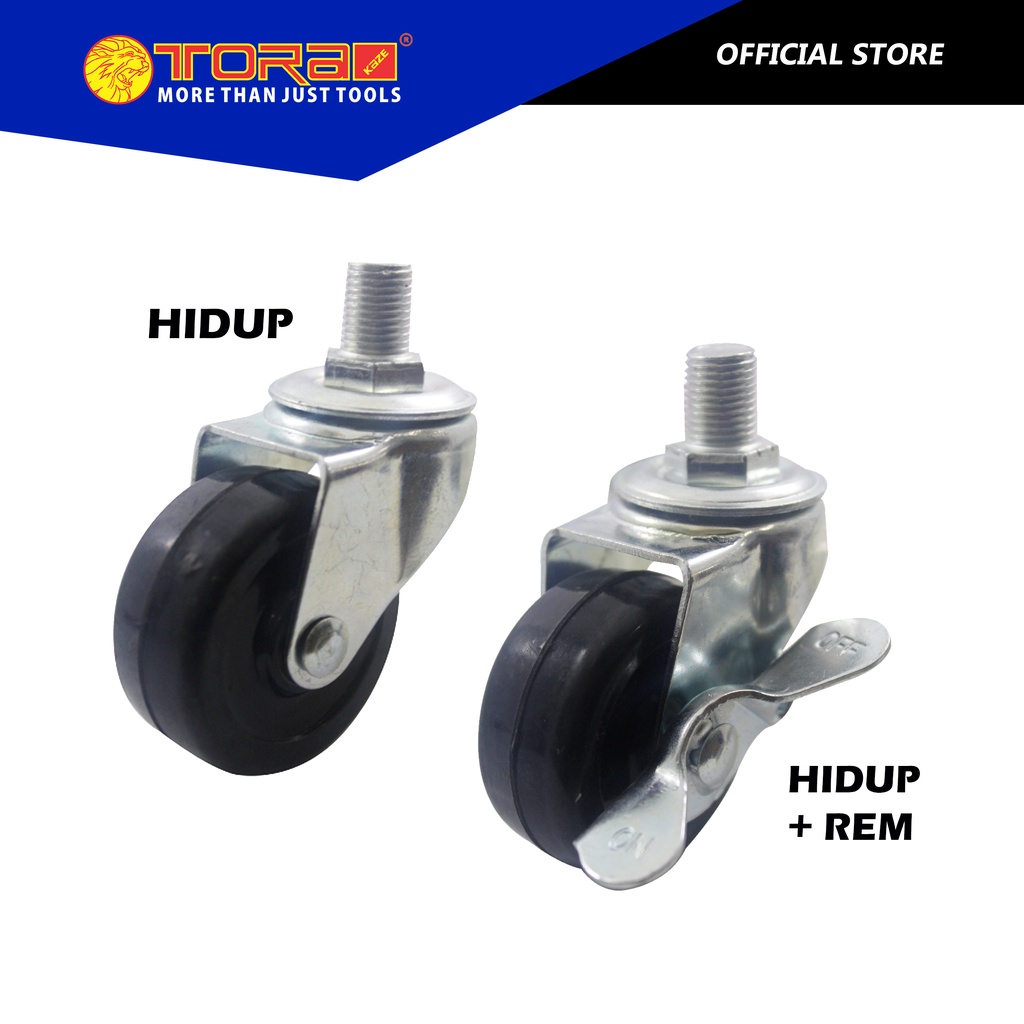 Jual Tora Roda Kastor Inch Hidup Rem Roda Caster Troli Furniture Troly Etalase Shopee