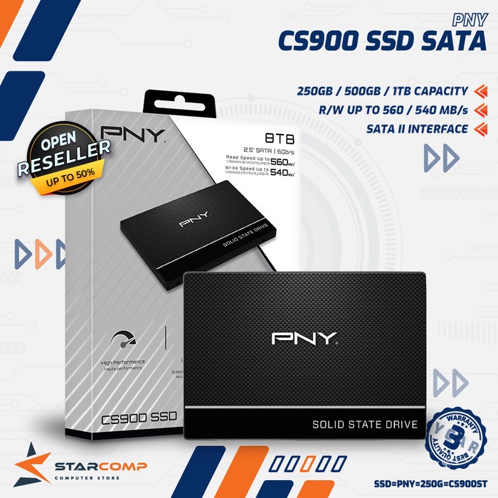 Jual PNY CS900 250GB / 500GB / 1TB / 2TB SSD SATA III 2.5" Solid State Drive Shopee Indonesia