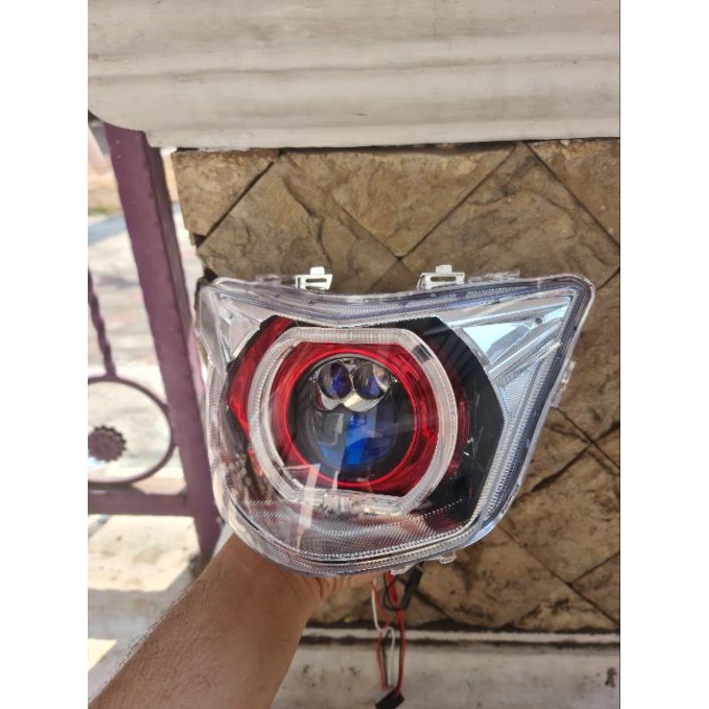 Jual Reflektor Jupiter MX KING V1 set Biled Turbo SE doubel laser Lampu