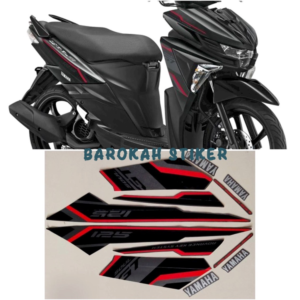 Jual Striping Stiker Polet Yamaha Soul Gt Hitam Abu