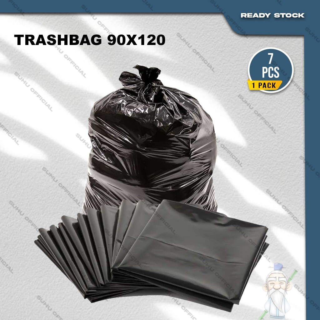 Jual Plastik Sampah Trash Bag Kantong Sampah Hitam Ukuran 90x120 Shopee Indonesia 5045