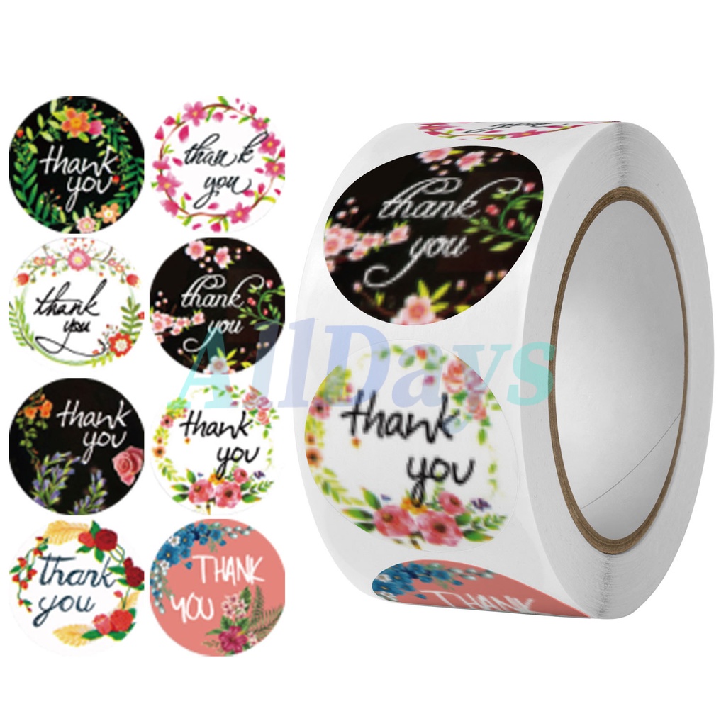 Jual Hadiah Natal Diy Sticker Thank You Stiker Roll Stiker Label ...