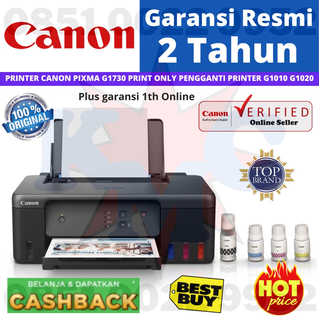 Jual Printer Canon Pixma Ink Efficient G1730 Canon G 1730 Pengganti Printer G1010 G1020 Shopee 1770