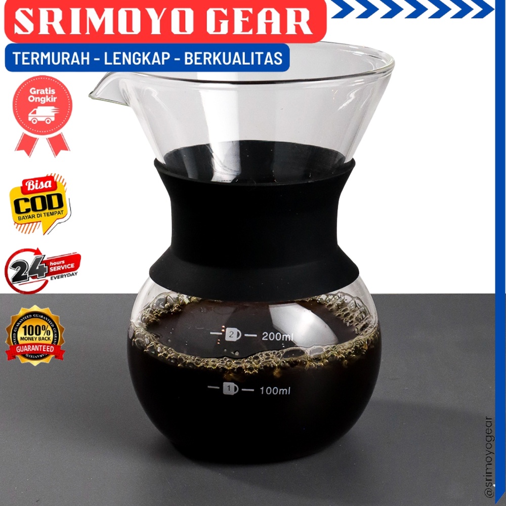 Jual Gelas Kaca Kopi Seduh Coffee Server Chemex Drip Pour Over