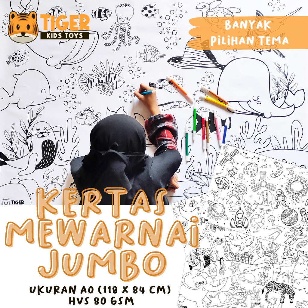 Jual Kertas Mewarnai Jumbo / Giant Coloring Sheet / Kertas Poster