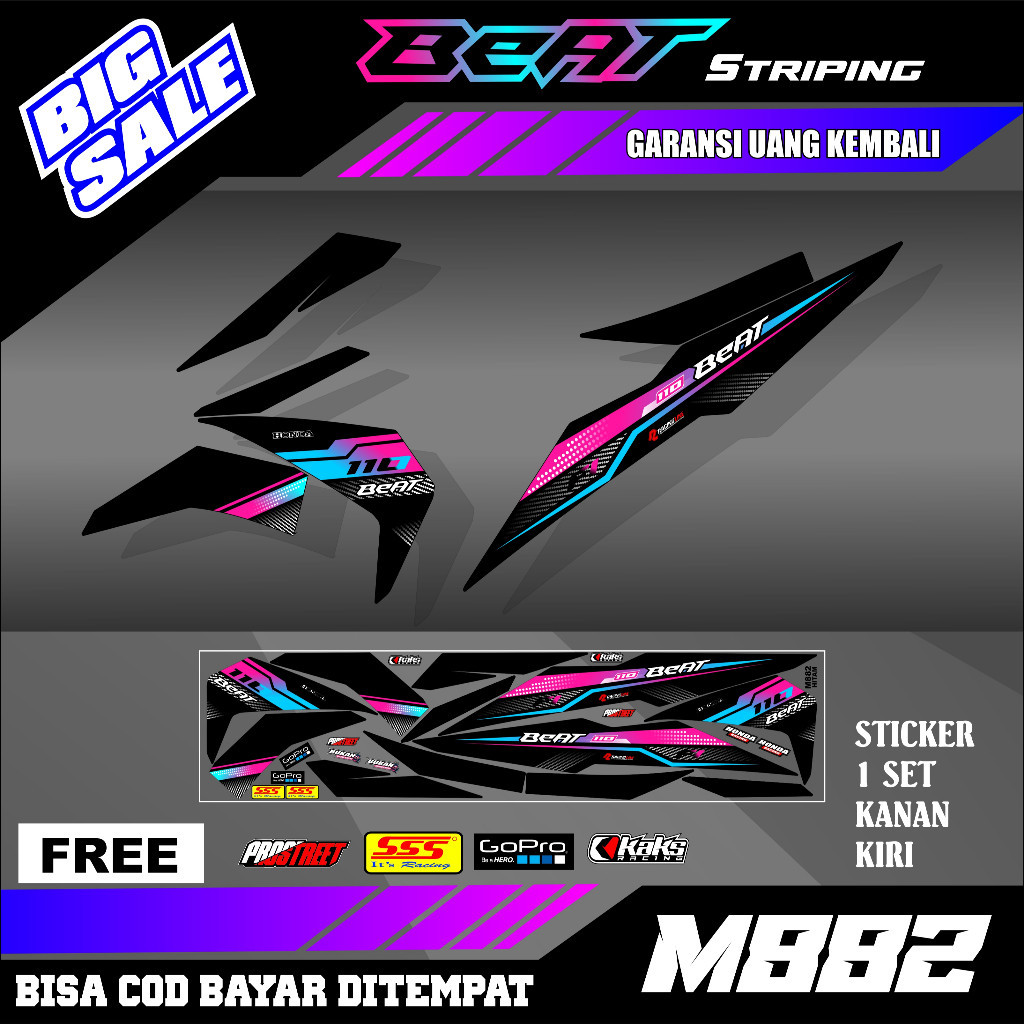 Jual Stiker Sticker Setiker Motor Beat Fi New Esp Street Iss - Striping ...