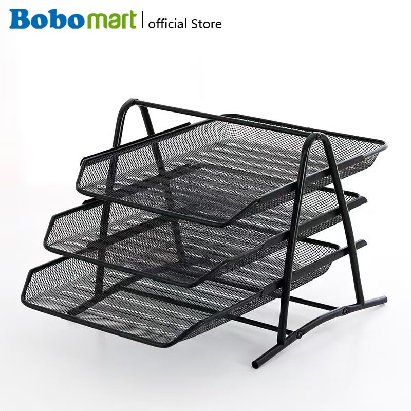 Jual BOBOMART RAK DOKUMEN KERTAS H2003 ELEVATED LETTER TRAY 3 SUSUN RAK ...