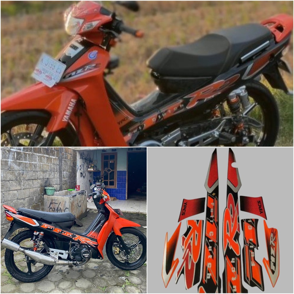 Jual Stiker Striping yamaha f1zr fizr f1 zr 2002 hitam orange murah ...