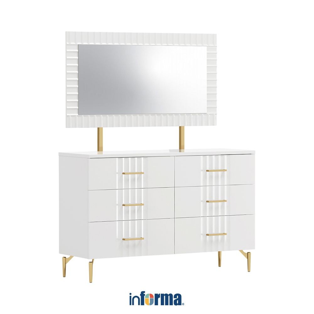Jual Informa Willem I I Meja Rias Dengan Cermin - Putih Makeup Dresser ...