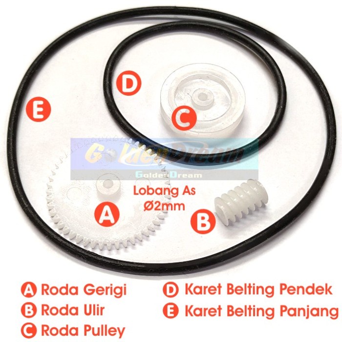 Jual Parts Dinamo Motor 130 140 Roda Gigi Ulir Tali Belting Karet ...