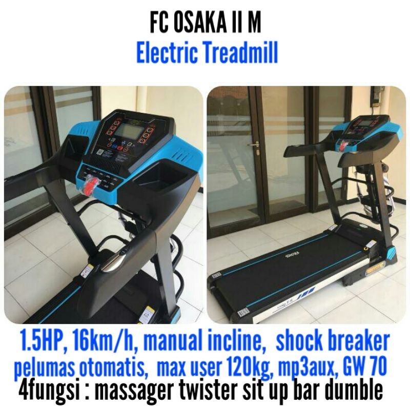 Jual Belanja Aman Dan Terpercaya Treadmill Elektrik Fc Osaka Ii M Alat