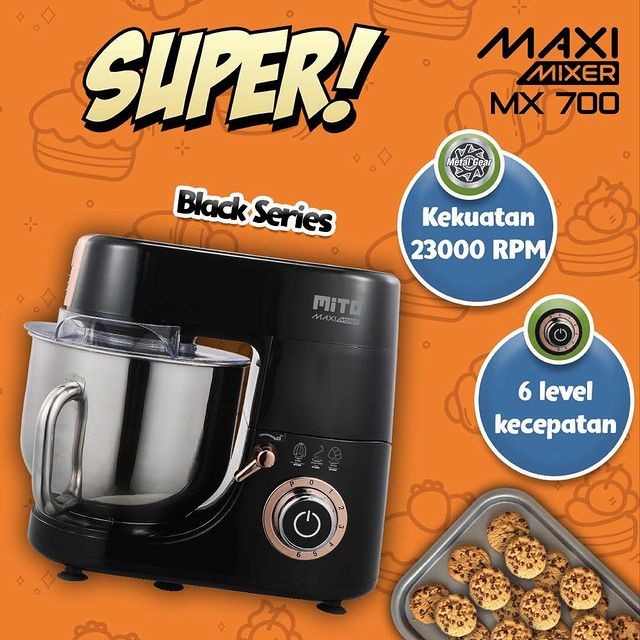 Jual MITO STAND MIXER MX700 KAPASITAS 7 LITER Hitam Shopee Indonesia