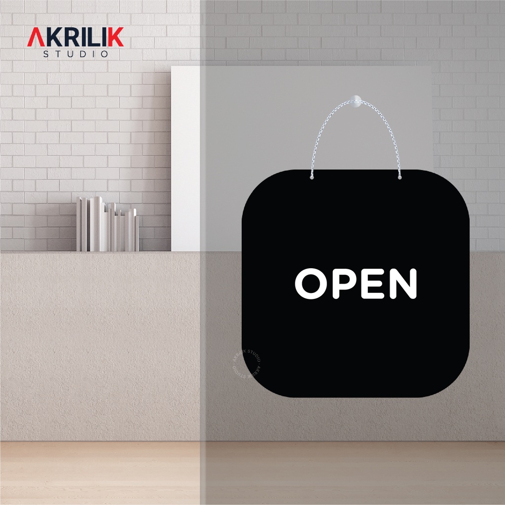 Jual Sign Board Open Closed Akrilik Papan Toko Buka Tutup Gantungan ...