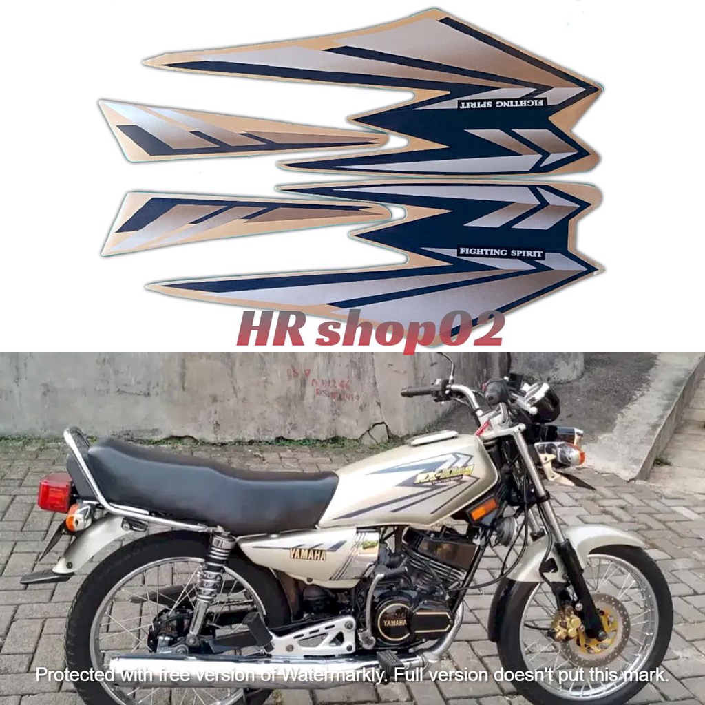 Jual STIKER STRIPING MOTOR YAMAHA RX KING 2002 GOLD SEPASANG STANDAR FULL SET Shopee Indonesia