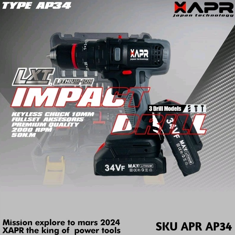 Jual Mesin Bor Baterai Mm Cordless Bor Ces Cas Impact Drill Beton