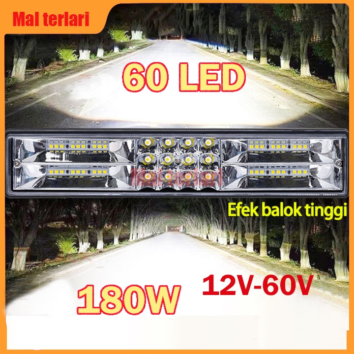 Jual VANA 60LED 120W 12V-60V SLRG LED Light Bar Spot Banjir Led Bar ...