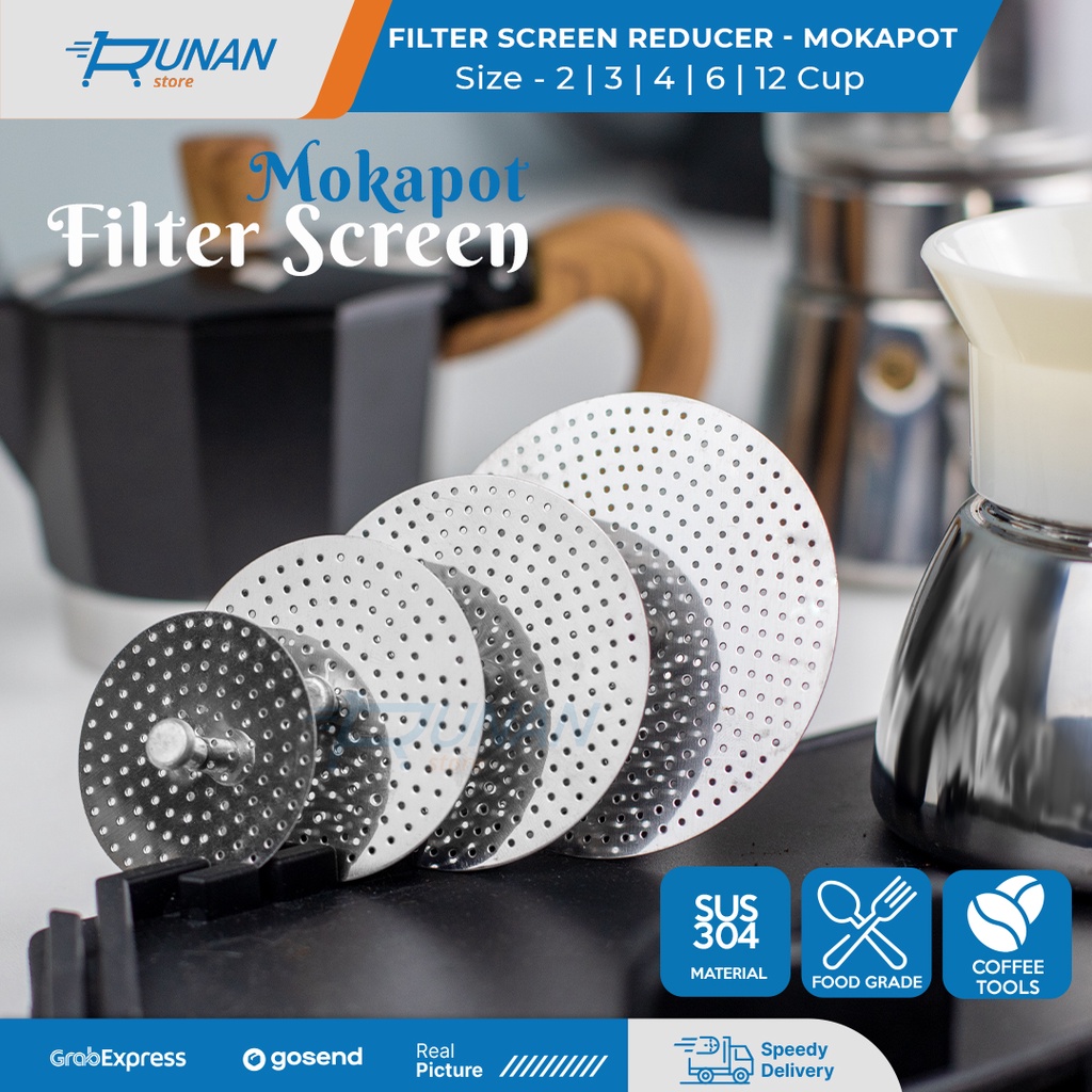 Jual Filter Coffee Reducer Mokapot Filter Screen Moka Pot Saringan Tamper Kopi 212 Cup