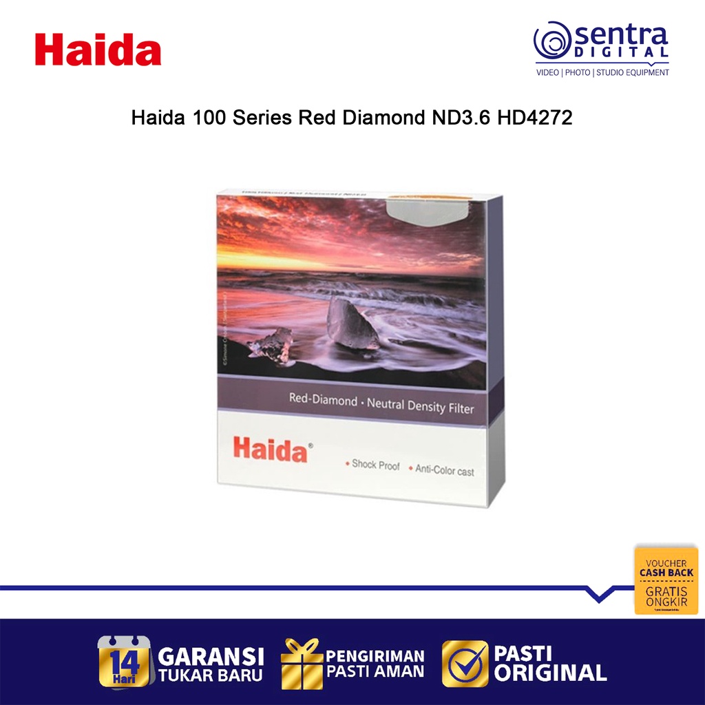Jual Haida 100 Series Red Diamond ND3.6 Natural Density 4000x 12 Stop ...