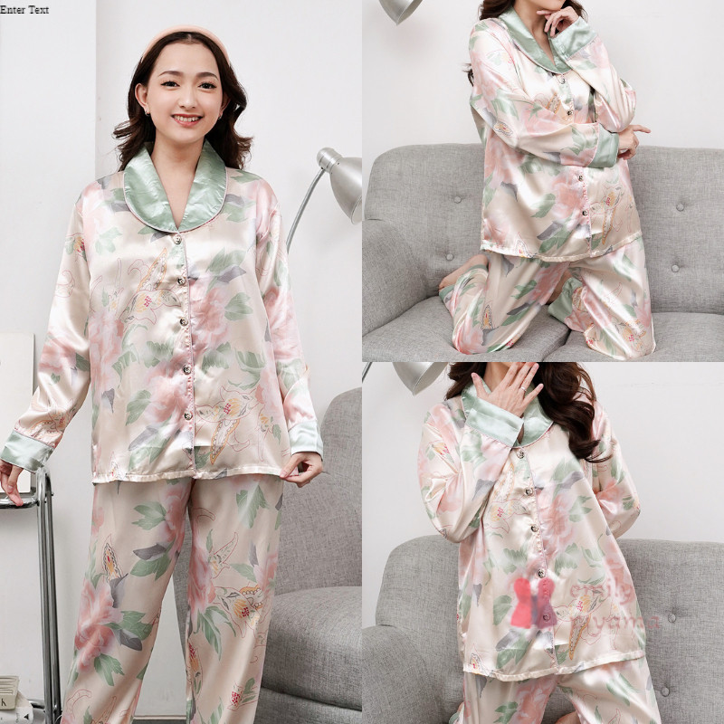 Jual EMILY PIYAMA Baju Tidur Set Piyama Model Pink Tosca Kemeja Bahan ...
