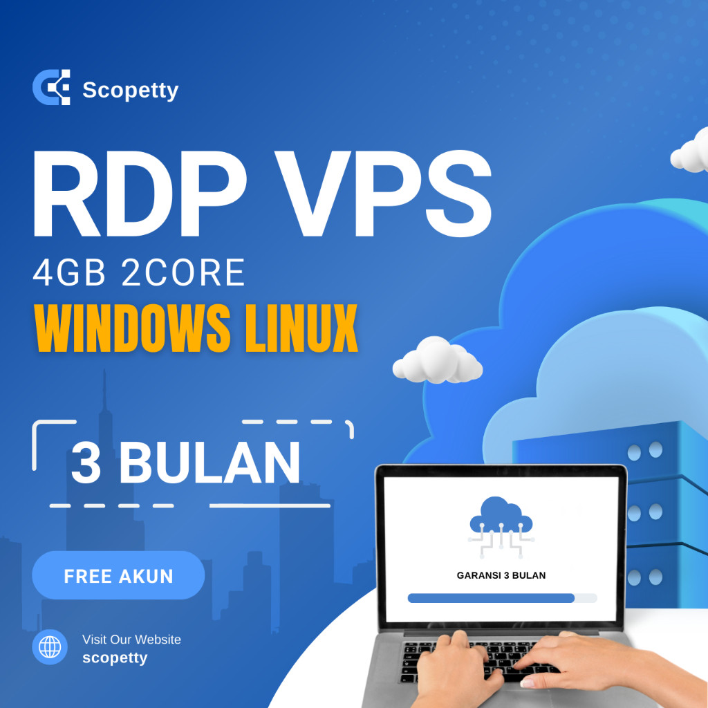 Jual RDP 3 BULAN 2CPU 4GB RAM FULL AKSES - BERGARANSI - WINDOWS ...