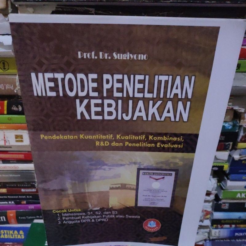 Jual metode penelitian kebijakan oleh Sugiono | Shopee Indonesia